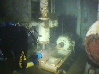 Machinery inside the Swan